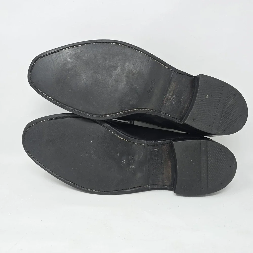Johnston & Murphy Aristocraft Mens 12 Black Leather Dress Shoes USA Made Oxford